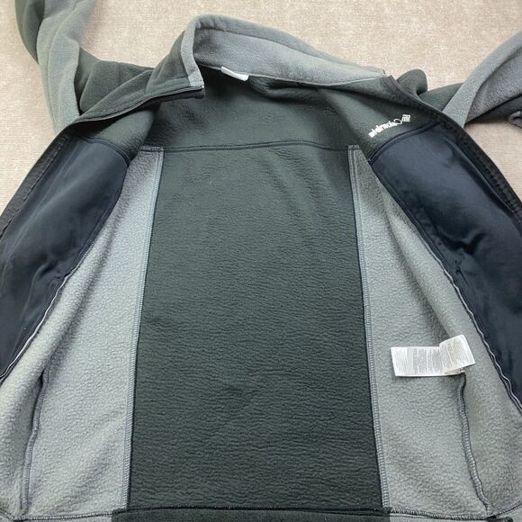 Columbia Men’s Fleece Jacket Size S Two Tone Gray Black Full Zip - Picture 9 of 9